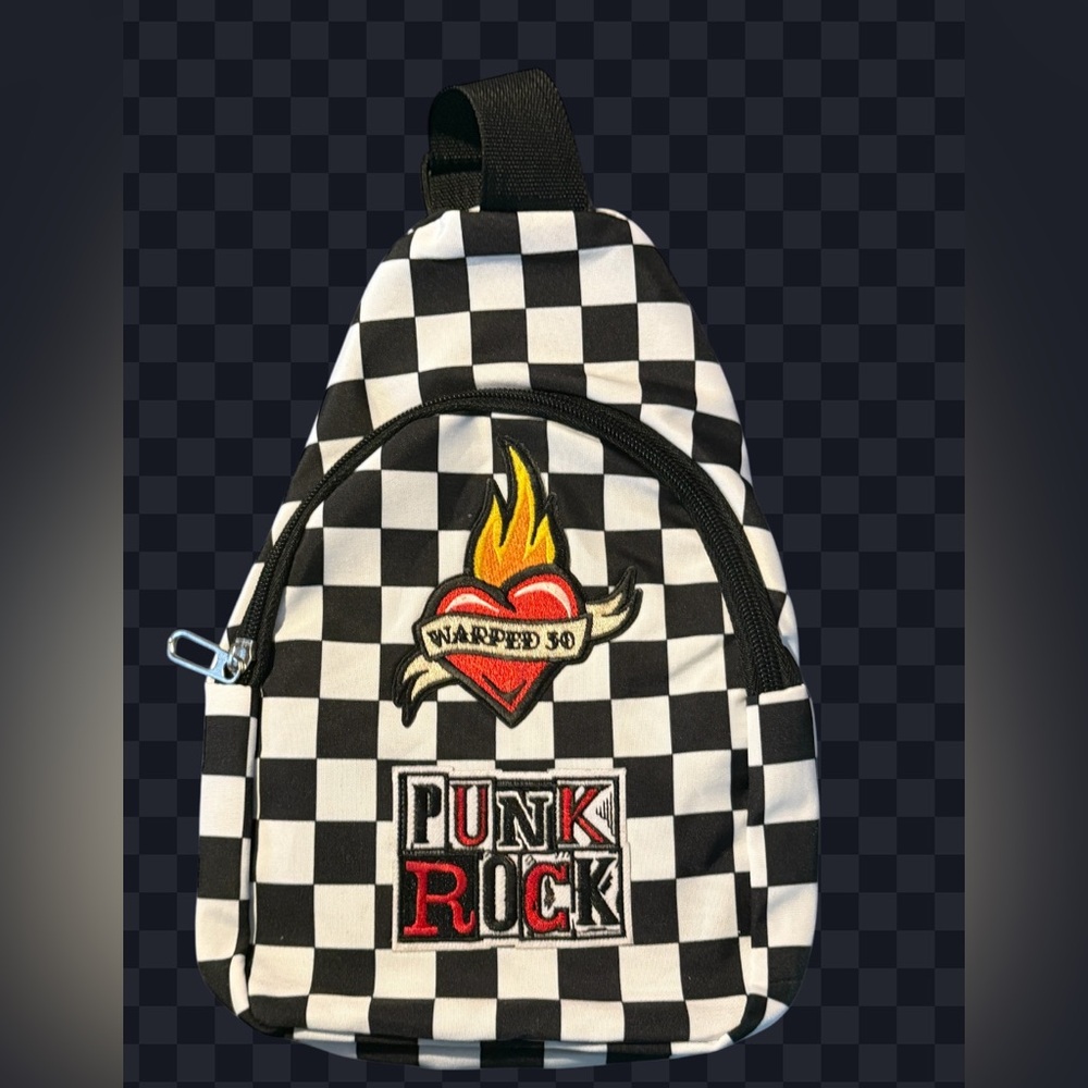 Warp Tour 30 year anniversary Checkered Punk Rock Sling Bag